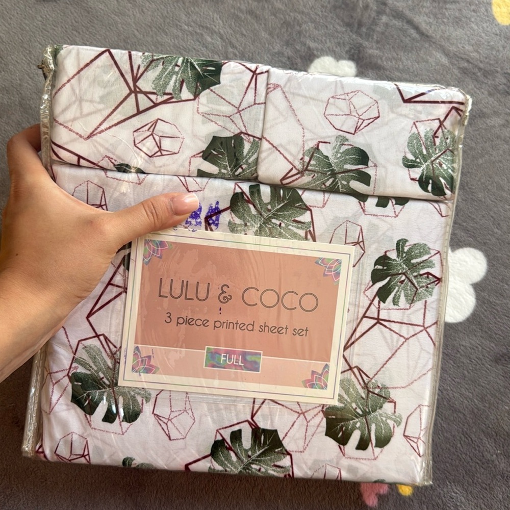 Monstera 3-Piece Printed Sheet Set